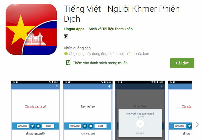 Phần mềm dịch Tiếng Việt - Người Khmer Phiên Dịch