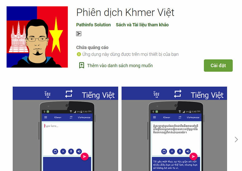 App Phiên dịch Khmer Việt